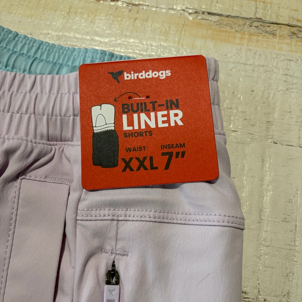 Men's Lightweight Stretch Shorts in Light Lavender - Picture 4 of 16